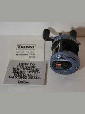 Vtg Daiwa Millionaire 4 HM Hi Speed Baitcast Fishing Reel Japan